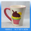 Newest home decor ceramic milk mug with icecream figurine